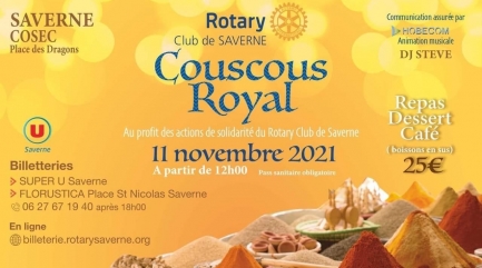 Venez nombreux déguster le premier Couscous du Rotary Club de Saverne